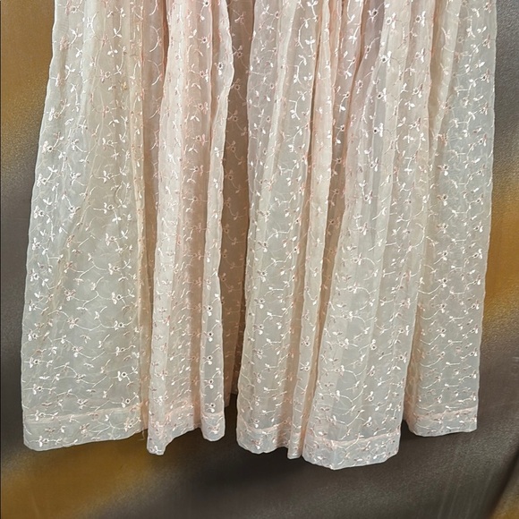 Vintage 50’s Sheer eyelet Charming‎ pale Pink Kids Dress with belt. h1 - Picture 10 of 11